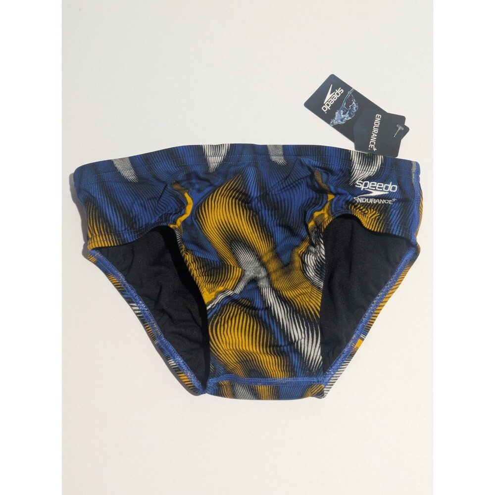 Speedo Endurance+ Purpose Swim Brief Royal Blue Gold‎ Mens 30